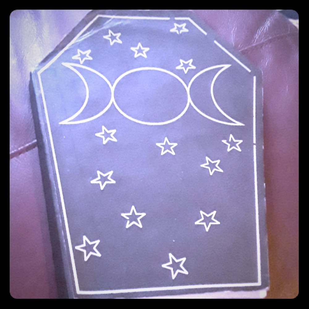 Earthbound wicca coffin notebook,  goth